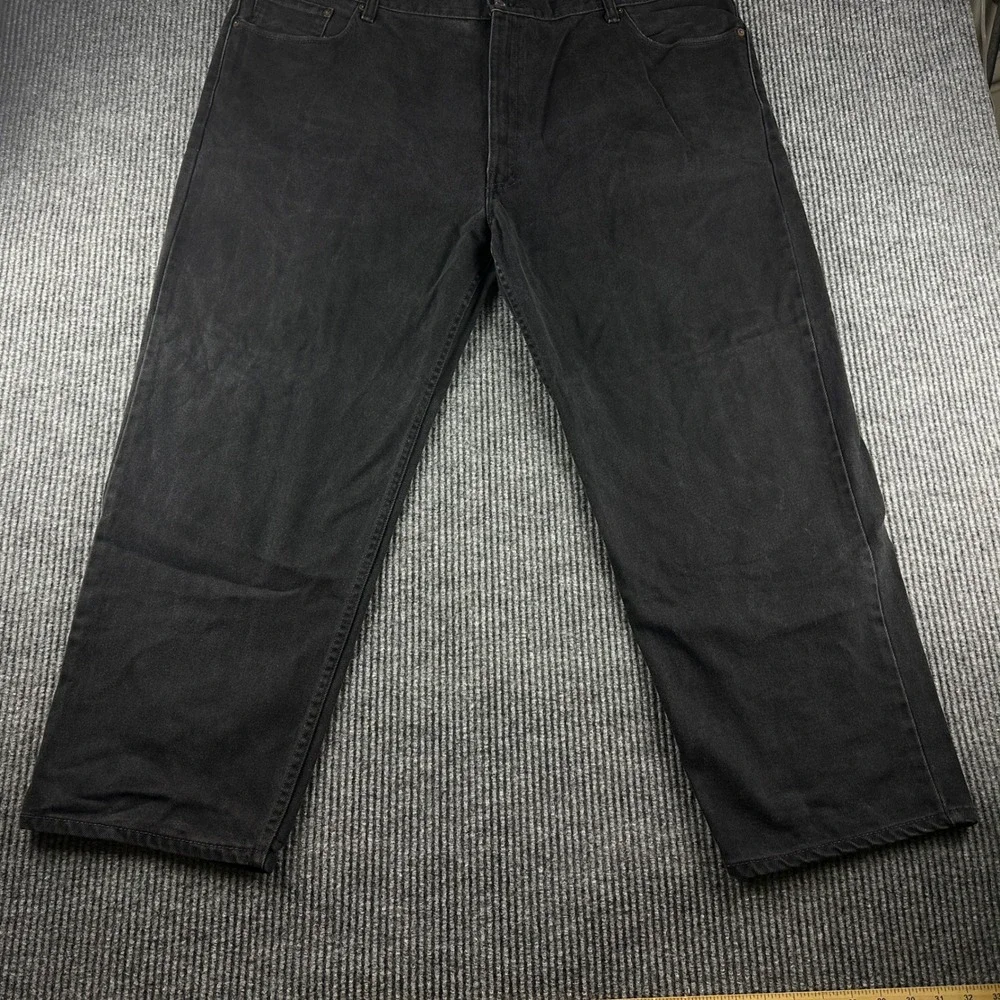 Levis 550 Relaxed Fit Jeans Mens 48x28 Black Denim Tapered Leg 100% Cotton 2856